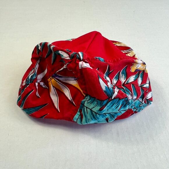 Delta Airlines Vintage Tropical Snapback Hat Red Hawaiian 80s 90S Miami Vice OS - Picture 4 of 9